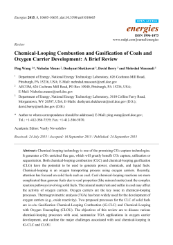 Chemical-Looping Combustion and Gasification of Coals