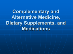 Alternative Therapies in General Pediatrics and Pediatric Lung
