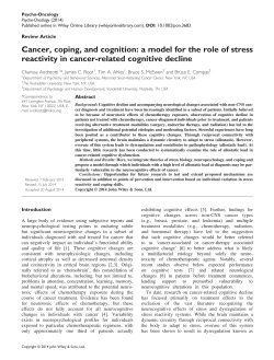 Cancer, coping, and cognition: a model for the role of stress