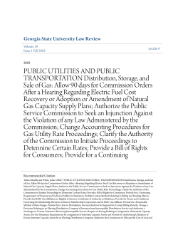 PUBLIC UTILITIES AND PUBLIC TRANSPORTATION Distribution