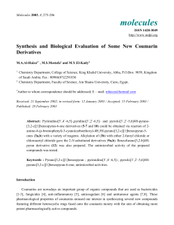 Synthesis and Evaluation of Biological Activity of Some New