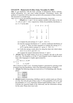 GI12/4C59 &ndash; Homework #1 (Due 12am, October 14, 2004)