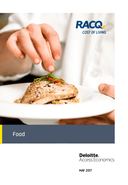 Cost of living - Food