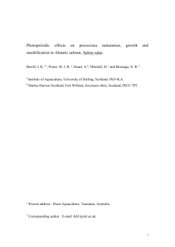 Photoperiodic effects on precocious maturation and smoltification in
