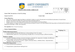 L T P/S SW/FW TOTAL CREDIT UNITS 2 1 -