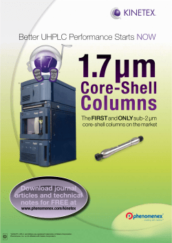 Kinetex 1.7 &micro;m Core