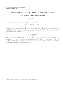 On the least energy level of potential type functionals on maps spaces