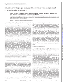 Inhalation of hydrogen gas attenuates left ventricular remodeling