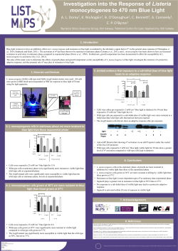 Investigation into the Response of Listeria monocytogenes to 470