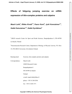 Effects of fatiguing jumping exercise on mRNA expression of titin