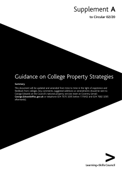 Guidance on college property strategies
