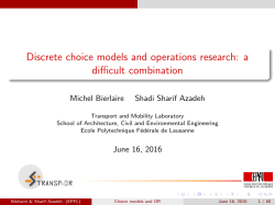 Discrete choice models and operations research
