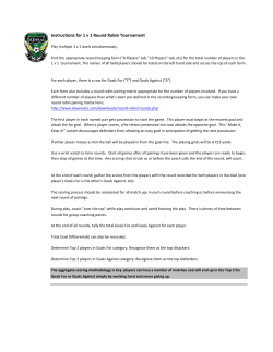 Instructions for 1 v 1 Round Robin Tournament