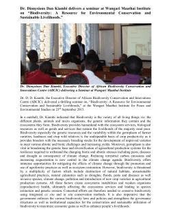 MS. Word - Wangari Maathai Institute for Peace and Environmental
