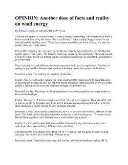Another dose of facts and reality on wind energy