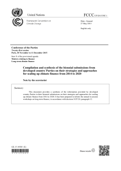 Compilation and synthesis of the biennial submissions from