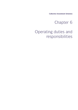 Chapter 6 Operating duties and responsibilities