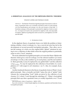 A hermitian analogue of the Br&ouml;cker