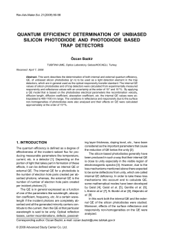 quantum efficiency determination of unbiased silicon photodiode