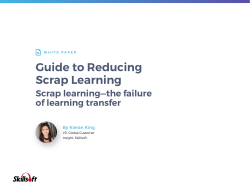 Guide to Reducing Scrap Learning