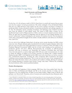 Iraq`s Economic and Energy Review By Luay Al Khatteeb