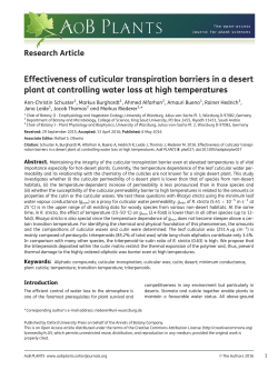 Effectiveness of cuticular transpiration barriers in a