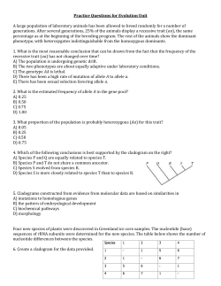 Evolution Practice Test Questions