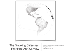 The Traveling Salesman Problem: An Overview