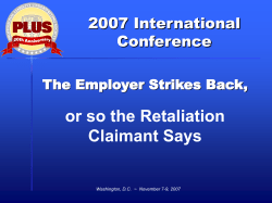 Employer Strikes Back.Thurs 2pm F