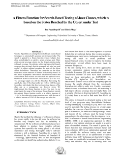 A Fitness Function for Search-Based Testing of Java Classes, which