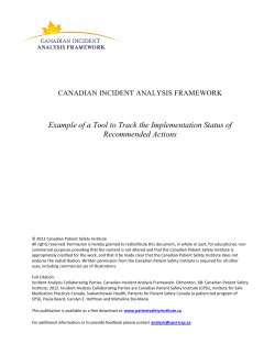 Example of a Tool to Track the Implementation Status of