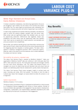 labour cost variance plug-in