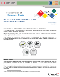 did you know that lithium batteries are dangerous goods?