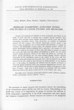 urokinase plasminogen activation system and its role in