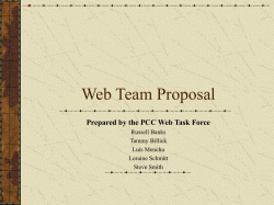 Web Team Proposal (PowerPoint 2000)