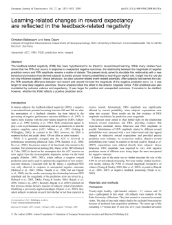 Learning-related changes in reward expectancy are reflected in the