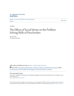 The Effects of Social Stories on the Problem Solving Skills