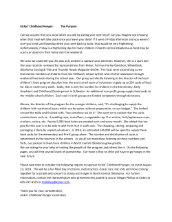 Kickin` Childhood Hunger: The Purpose Can we assume that you