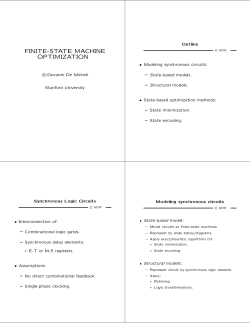 FINITE-STATE MACHINE OPTIMIZATION