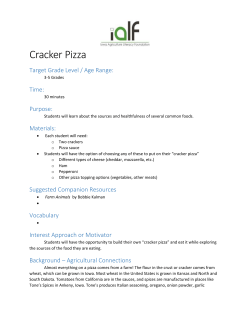 Cracker Pizza - Iowa Agriculture Literacy Foundation