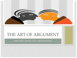 The Art of Argument