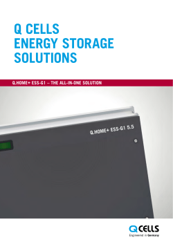 Q CELLS ENERGY STORAGE SOLUTIONS