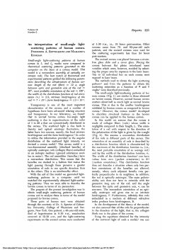 An interpretation of small-angle light-scattering patterns of