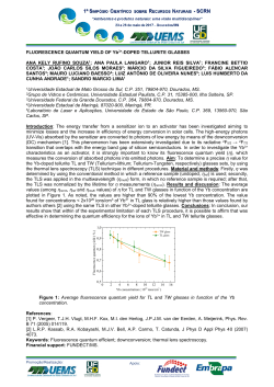 FLUORESCENCE QUANTUM YIELD OF Yb3+