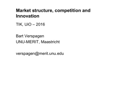 Market structure, competition and Innovation