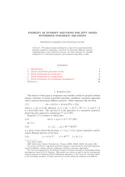 Stability of entropy solutions for Levy mixed hyperbolic