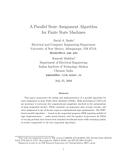 A Parallel State Assignment Algorithm for Finite State Machines