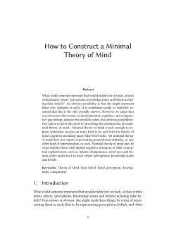 How to Construct a Minimal Theory of Mind