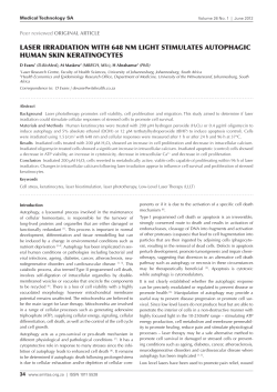 Laser irradiation with 648 nm Light stimuLates autophagic human