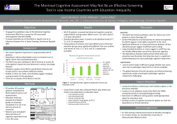 The Montreal Cognitive Assessment May Not Be an Effective